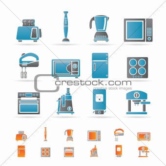 Kitchen and home equipment icons