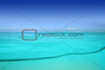 waterline caribbean sea underwater beach