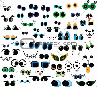cartoon vector eyes collection 
