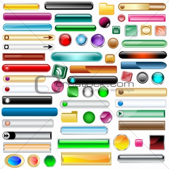 Web buttons set of 63