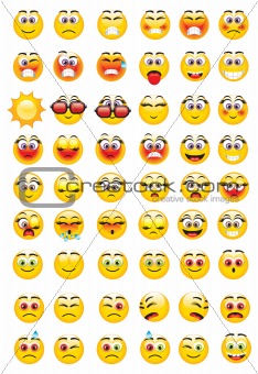 emoticons with a variety of expressions
