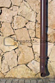 Brick Wall And Pipe