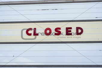 Closed Movie Theater Sign