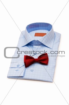 Shirt and tie isolated on the white background