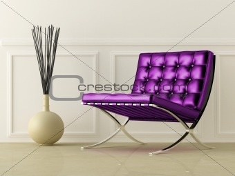 Violet leather seat