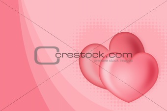 Abstract background of c by two hearts