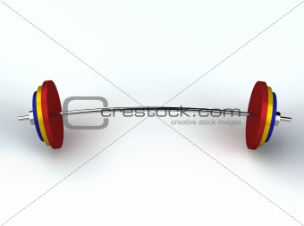 3D render of weightlifting weights
