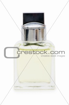 Perfume bottle isolated on the white