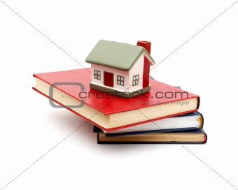 little house and books
