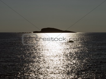 Sunset at Adriatic sea