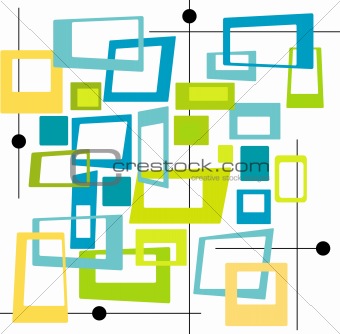 Retro Colorful Squares (Vector)