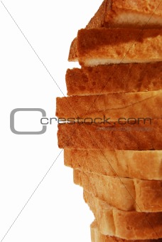 bread in slices closeup