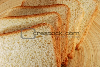 bread slices structure closeup