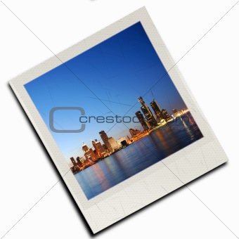 Photo slide of city skyline