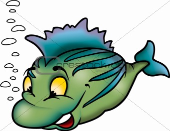 Clever green fish