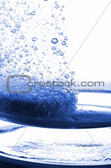 tablet in glass water