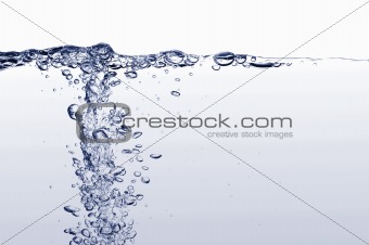 fresh water with bubbles