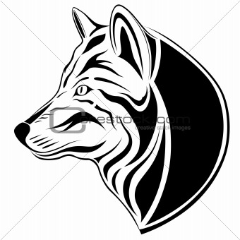 Wolf, tribal tattoo