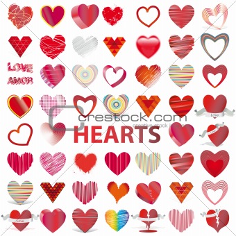 set HEARTS vector