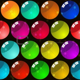 Background with glass multicolor balls