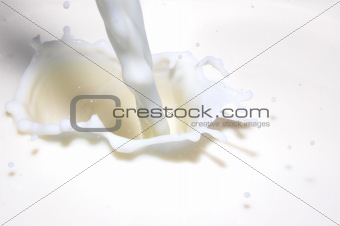 splashing milk