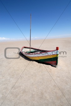 Boat in desert