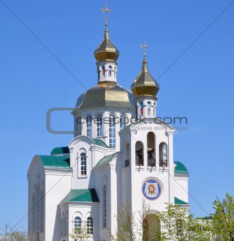 Beautiful St. Nikolas Cathedral in Kiev history taken in Ukraine