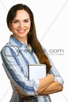 Portrait of a beautiful and confident business woman smiling