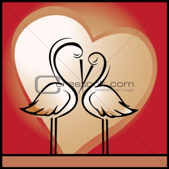 Love, background with storks