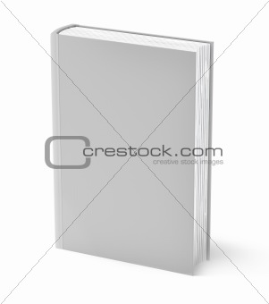 Gray book isolated on white . Clean cover. Isolated on white