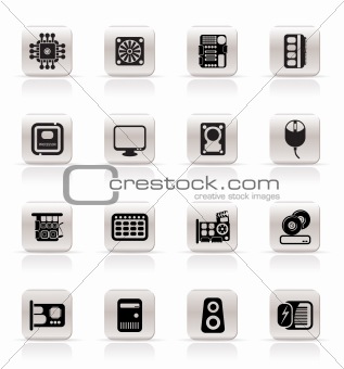 Simple Computer  Performance and Equipment Icons