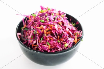shot of red cabbage salad