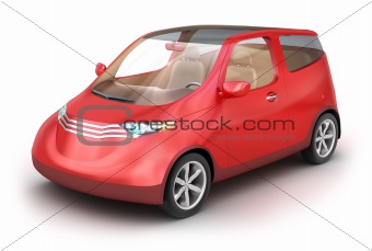 City car isolated on white . My Own Design. Isolated on white