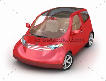 City car isolated on white . My Own Design