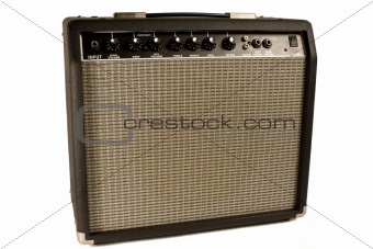 guitar amplifier isolated on white