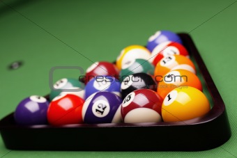 Billiard balls on table!