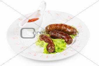 grilled venison sausage
