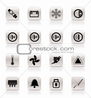 Car Dashboard icons