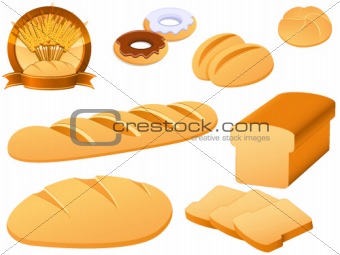 bakery icon set