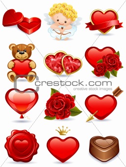 valentine's icons