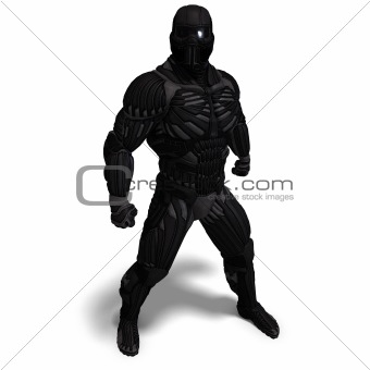 science fiction male character in futuristic suit