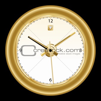 Clock, classic gold rimmed