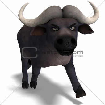 very cute and funny cartoon buffalo