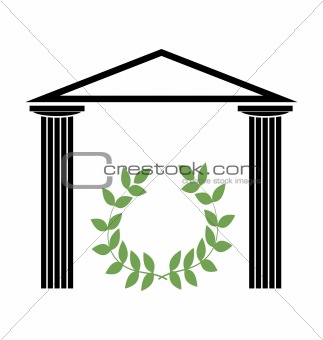 Greek Temple with Doric columns