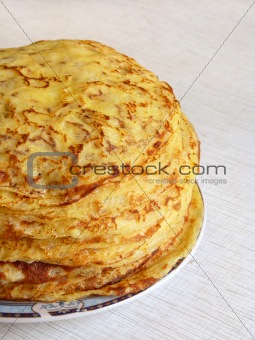 a large stack of delicious pancakes, home 