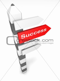 Conceptual image of signpost isolated