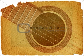 background with guitar in grunge style