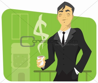 Illustration of a successful businessman