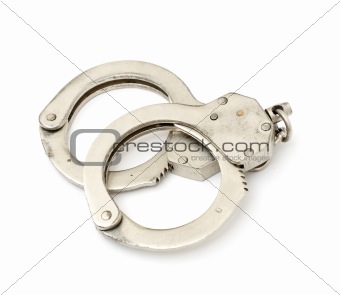 steel metallic handcuffs