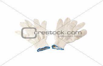 Working Gloves On White Background